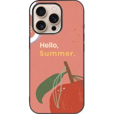 iPhone 16 Pro Case Hülle - Silikon schwarz Summer 2025 Hello summer
