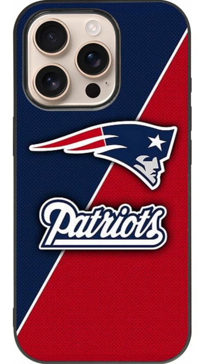 iPhone 16 Pro Case Hülle - Silikon schwarz Super Bowl 26 Patriots 1