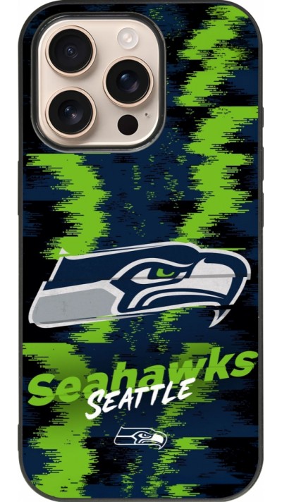 iPhone 16 Pro Case Hülle - Silikon schwarz Super Bowl 26 Seattle 2
