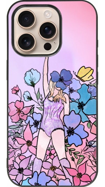 iPhone 16 Pro Case Hülle - Silikon schwarz Taylor Swift Sketch - Pink