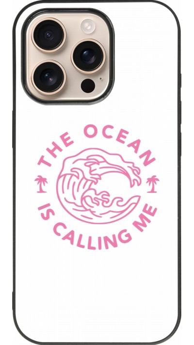 iPhone 16 Pro Case Hülle - Silikon schwarz The Ocean is calling me