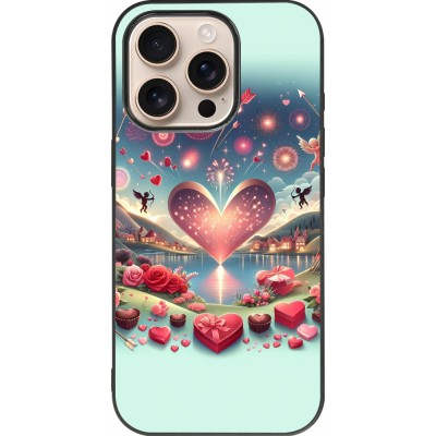 iPhone 16 Pro Case Hülle - Silikon schwarz Valentin 2025 Schick