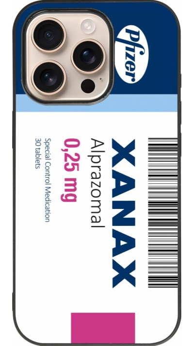 iPhone 16 Pro Case Hülle - Silikon schwarz Xanax Alprazolam 2025