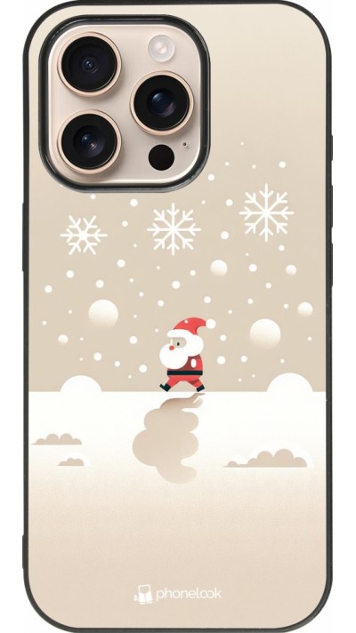 iPhone 16 Pro Case Hülle - Silikon schwarz Weihnachten 2023 Minimalistischer Weihnachtsmann