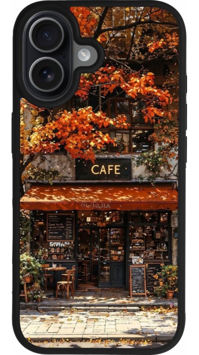 iPhone 17 Case Hülle - Silikon schwarz Autumn 25 Coffee shop