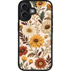iPhone 17 Case Hülle - Silikon schwarz Autumn 25 Flower pattern