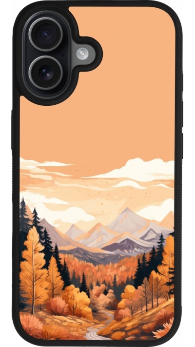 iPhone 17 Case Hülle - Silikon schwarz Autumn 25 Mountains