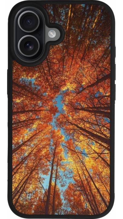 iPhone 17 Case Hülle - Silikon schwarz Autumn 25 Trees