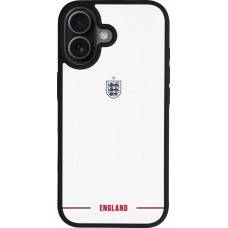 Coque iPhone 17 - Silicone rigide noir Maillot de football Angleterre 2026 personnalisable