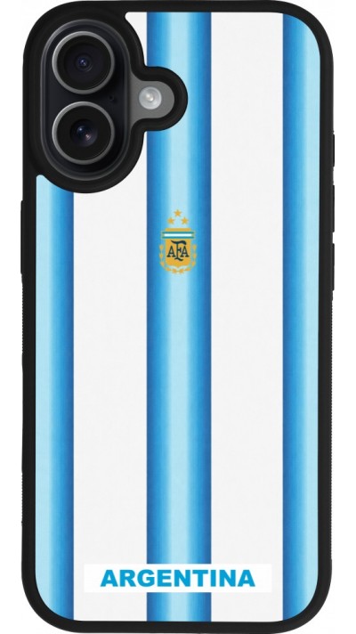 iPhone 17 Case Hülle - Silikon schwarz Argentinien 2026 personalisierbares Fussballtrikot