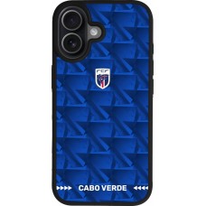 iPhone 17 Case Hülle - Silikon schwarz Kap Verde 2026 personalisierbares Fussballtrikot