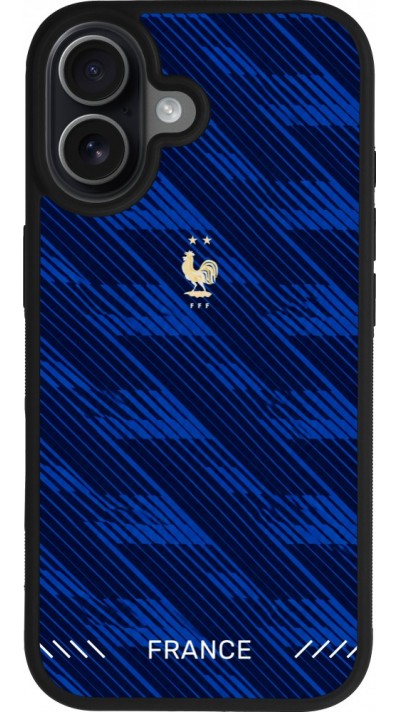 iPhone 17 Case Hülle - Silikon schwarz Frankreich 2026 personalisierbares Fussballtrikot