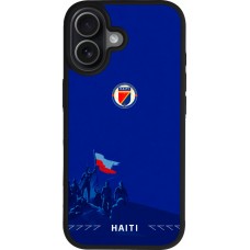 iPhone 17 Case Hülle - Silikon schwarz Haiti 2026 personalisierbares Fussballtrikot