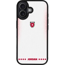 iPhone 17 Case Hülle - Silikon schwarz Jordanien 2026 personalisierbares Fussballtrikot