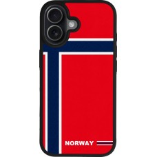 iPhone 17 Case Hülle - Silikon schwarz Norwegen 2026 personalisierbares Fussballtrikot