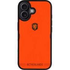iPhone 17 Case Hülle - Silikon schwarz Niederlande 2026 personalisierbares Fussballtrikot