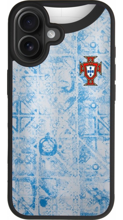 iPhone 17 Case Hülle - Silikon schwarz Portugal Away personalisierbares Fussballtrikot