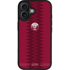 iPhone 17 Case Hülle - Silikon schwarz Qatar 2026 personalisierbares Fussballtrikot