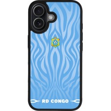 iPhone 17 Case Hülle - Silikon schwarz Demokratische Republik Kongo 2026 personalisierbares Fussballtrikot