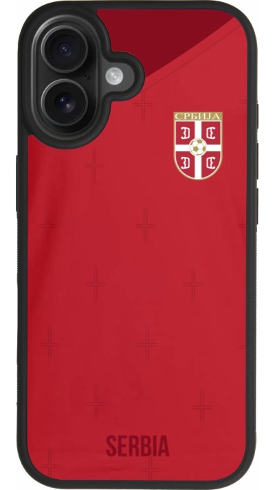 iPhone 17 Case Hülle - Silikon schwarz Serbien 2022 personalisierbares Fussballtrikot