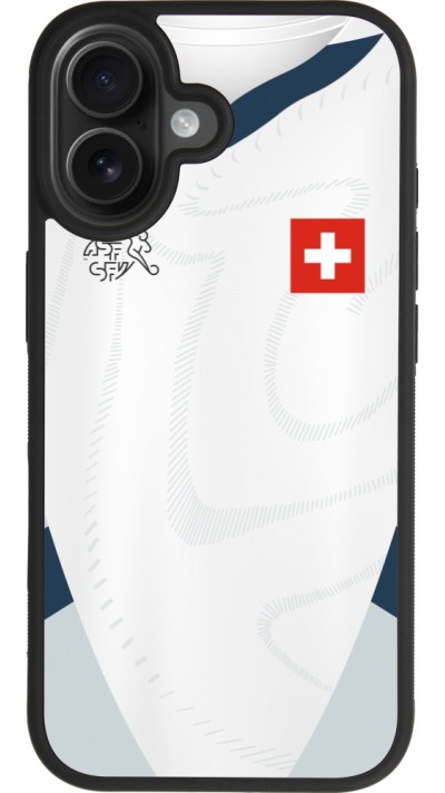 iPhone 17 Case Hülle - Silikon schwarz Schweiz Away personalisierbares Fussballtrikot