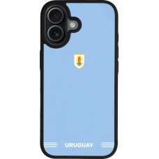 iPhone 17 Case Hülle - Silikon schwarz Uruguay 2026 personalisierbares Fussballtrikot