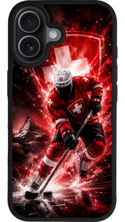 Coque iPhone 17 - Silicone rigide noir Hockey World Championship Player