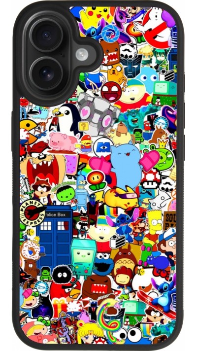 iPhone 17 Case Hülle - Silikon schwarz Mixed cartoons