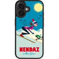 iPhone 17 Case Hülle - Silikon schwarz Nendaz Ski Downhill