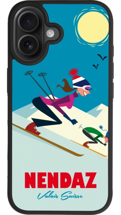 iPhone 17 Case Hülle - Silikon schwarz Nendaz Ski Downhill