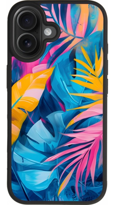 iPhone 17 Case Hülle - Silikon schwarz Palms Blue
