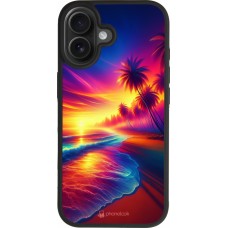 iPhone 17 Case Hülle - Silikon schwarz Strand Sonnenuntergang auffällig