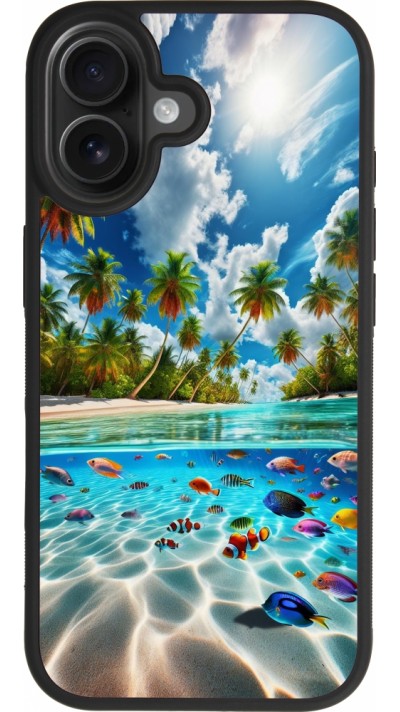 iPhone 17 Case Hülle - Silikon schwarz Strandparadies
