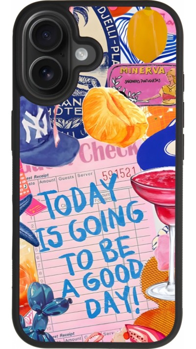 iPhone 17 Case Hülle - Silikon schwarz Preppy Today is Going to be a good day