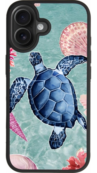iPhone 17 Case Hülle - Silikon schwarz Preppy Turtle