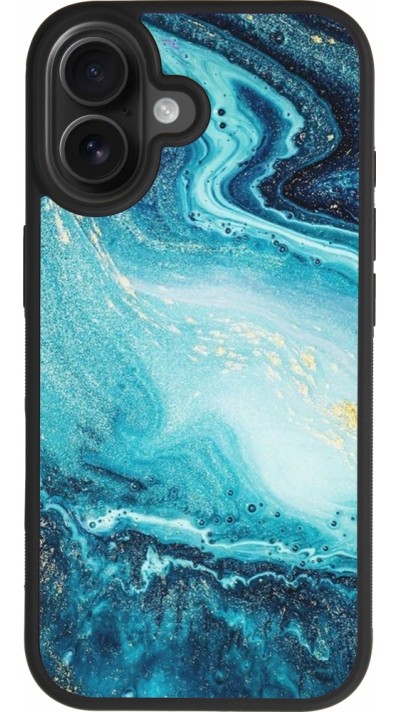 iPhone 17 Case Hülle - Silikon schwarz Sea Foam Blue