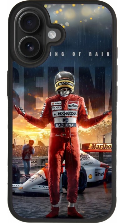 iPhone 17 Case Hülle - Silikon schwarz Senna The King of Rain