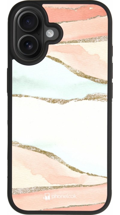 iPhone 17 Case Hülle - Silikon schwarz Shimmering Orange