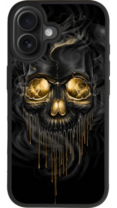 iPhone 17 Case Hülle - Silikon schwarz Skull 02