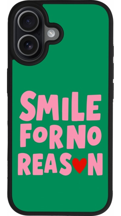 iPhone 17 Case Hülle - Silikon schwarz Smile for no reason 2026