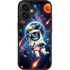 iPhone 17 Case Hülle - Silikon schwarz VR SpaceCat Odyssee