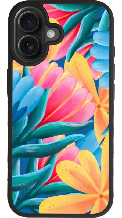 iPhone 17 Case Hülle - Silikon schwarz Spring 23 colorful flowers
