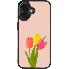 iPhone 17 Case Hülle - Silikon schwarz Spring 23 tulip trio