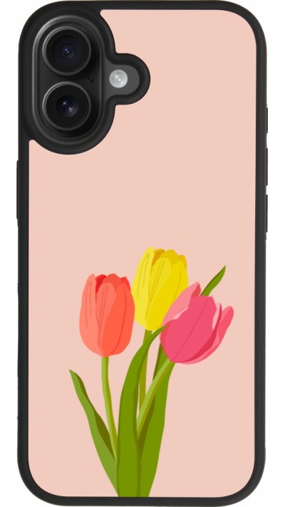 iPhone 17 Case Hülle - Silikon schwarz Spring 23 tulip trio
