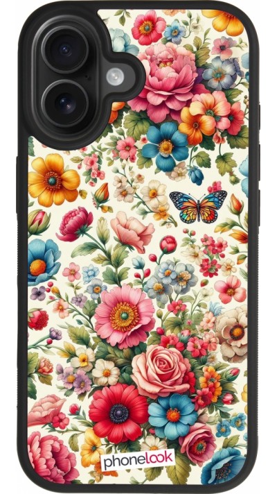 iPhone 17 Case Hülle - Silikon schwarz Spring 25 fruehling bluetend