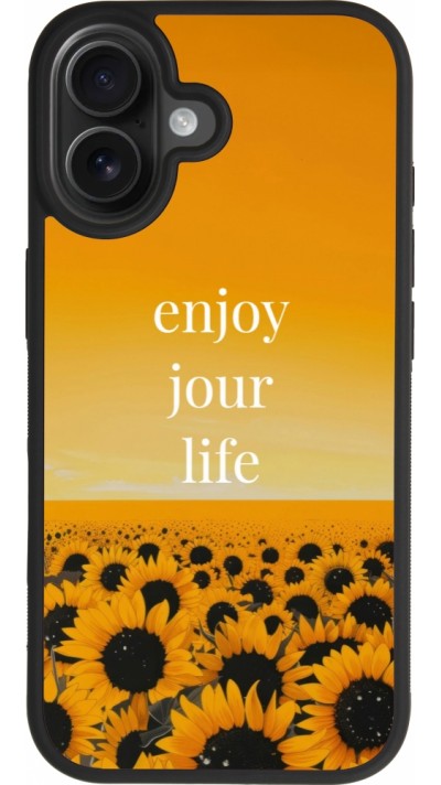 iPhone 17 Case Hülle - Silikon schwarz Summer 2025 Enjoy your life