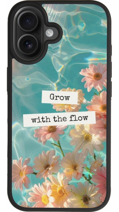 iPhone 17 Case Hülle - Silikon schwarz Summer 2025 Grow with the flow
