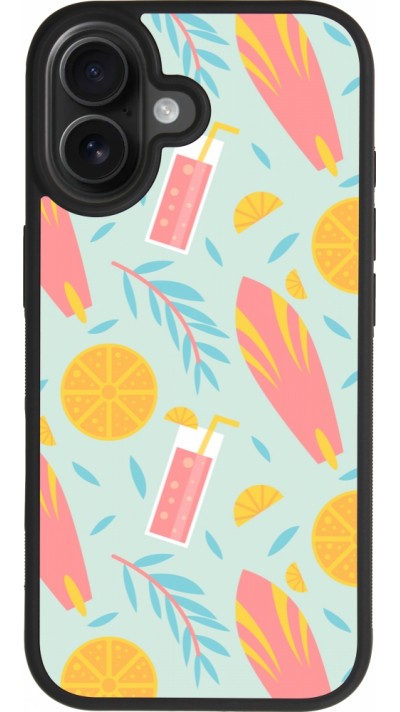 iPhone 17 Case Hülle - Silikon schwarz Summer 2025 Pattern citron