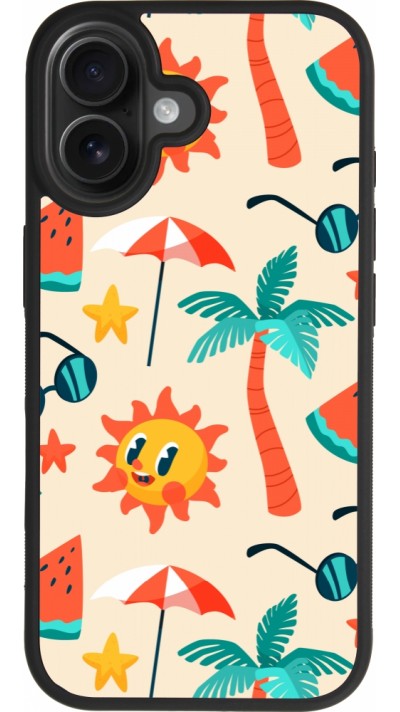 iPhone 17 Case Hülle - Silikon schwarz Summer 2025 Pattern soleil