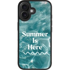 Coque iPhone 17 - Silicone rigide noir Summer 2025 Summer is here